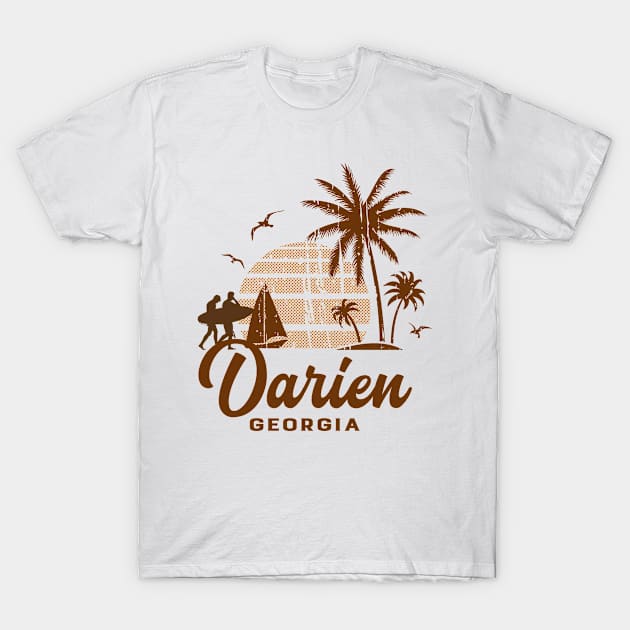 Darien Georgia Seaside Vintage Sunset T-Shirt by HomeSpirit